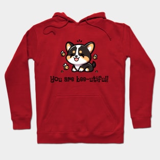 You Are Bee-utiful Cute Tricolor Corgi Hoodie